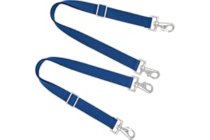 Horse Blanket Sheet Leg Straps, Replacement Stretchy Belly Strap with Double Swivel Snaps, Adjustable Length from 24 to 42 In