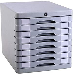 Estante de Archivos Archivadores Llano 8 cajones con Bloqueo de Archivo