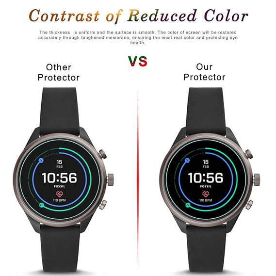 3 unidades] Fossil Sport Smartwatch (41mm) Protector de ...