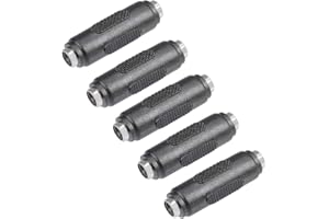 5PCS Lime2018 DC Female to Female Connector 5.5mm x 2.1mm 12V 5A Power Cable Jack Adapter，DC Power Jack Plug Adapter for CCTV