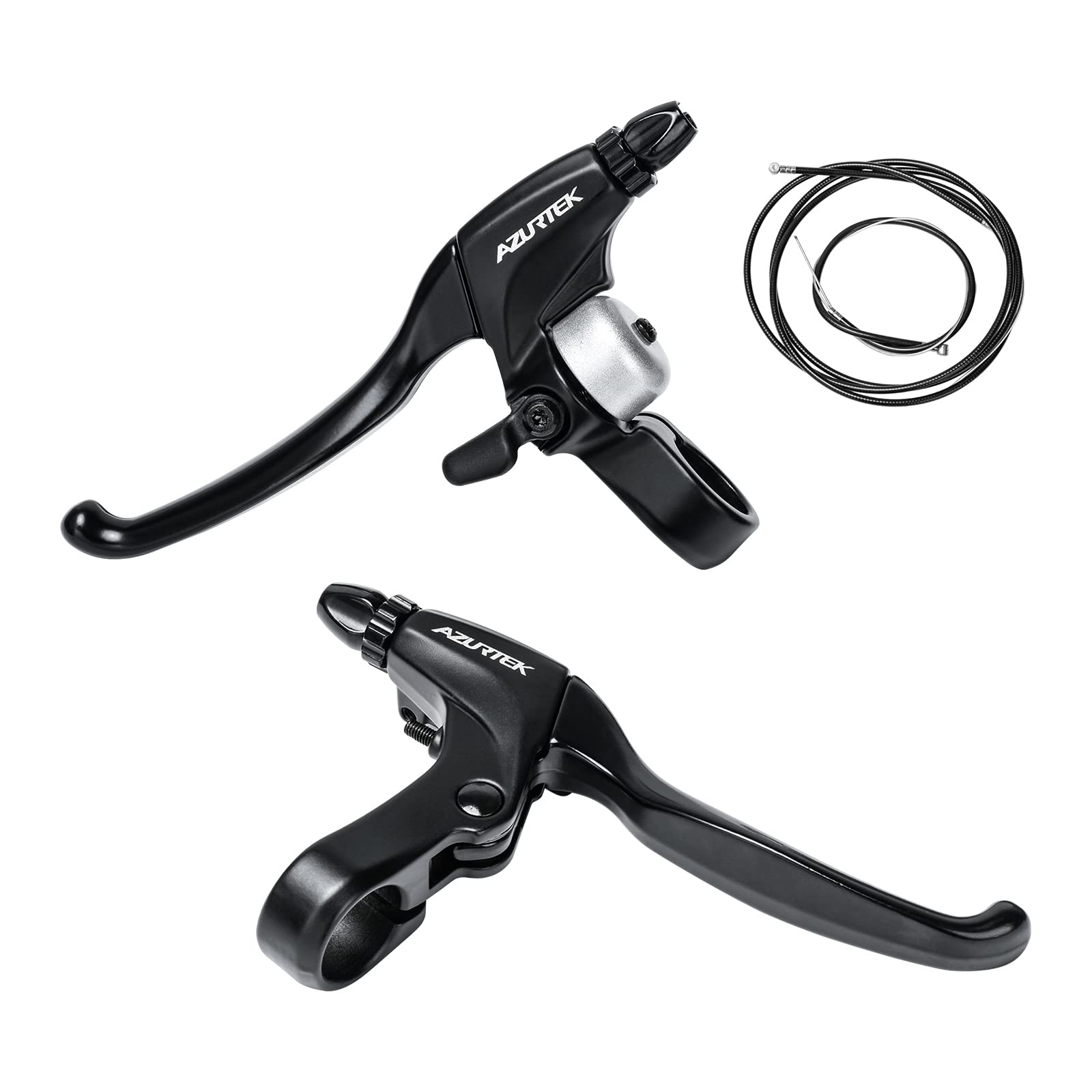 RUJOI Aluminum Alloy Bicycle Brake Lever Set with Crisp Bell and Brake Cable Wire for Mountain, Road, Folding Bike