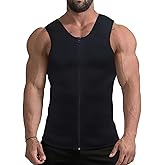 Mpeter Men Waist Trainer, Slimming Body Shaper Sweat Vest, Sauna Suit Tank Top Shirt for Weight Loss
