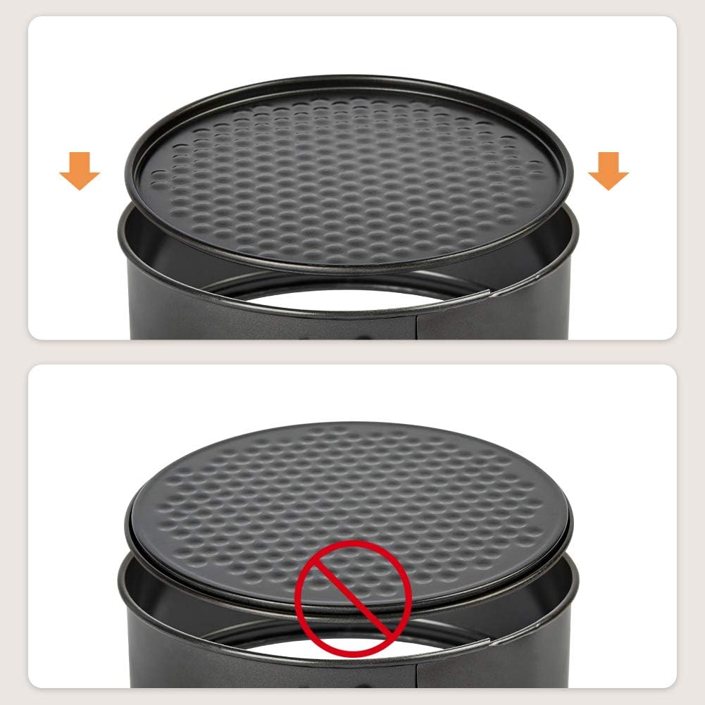 Springform Pan Set 3 Pieces/Set, Heart-shaped & Round &Square pan, Detachable, Non-stick, Baking Chesecake Pans Set for baker and baking enthusiast: Kitchen & Dining