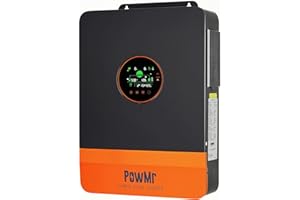 POWMR 6500W Solar Inverter Split Phase 48V to 120V/240V, UL1741 6500W Power Inverter Built-in 140A MPPT Controller, Max.PV Input 10kW, 550V, Support up to 6 Unit Parallel for Lead Acid, Li, Batteryless Run