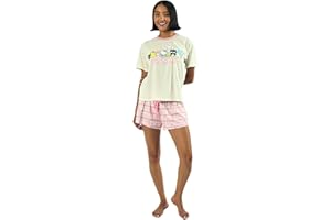 Bioworld Hello Kitty & Friends Group Character Art Women’s Short Sleeve Tee & Shorts Lounge Set
