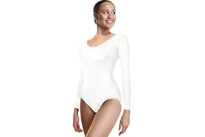 WYHDY Women's Dance Lace Leotard Tank Ballet Mock Neck Dancewear, Hollow Back