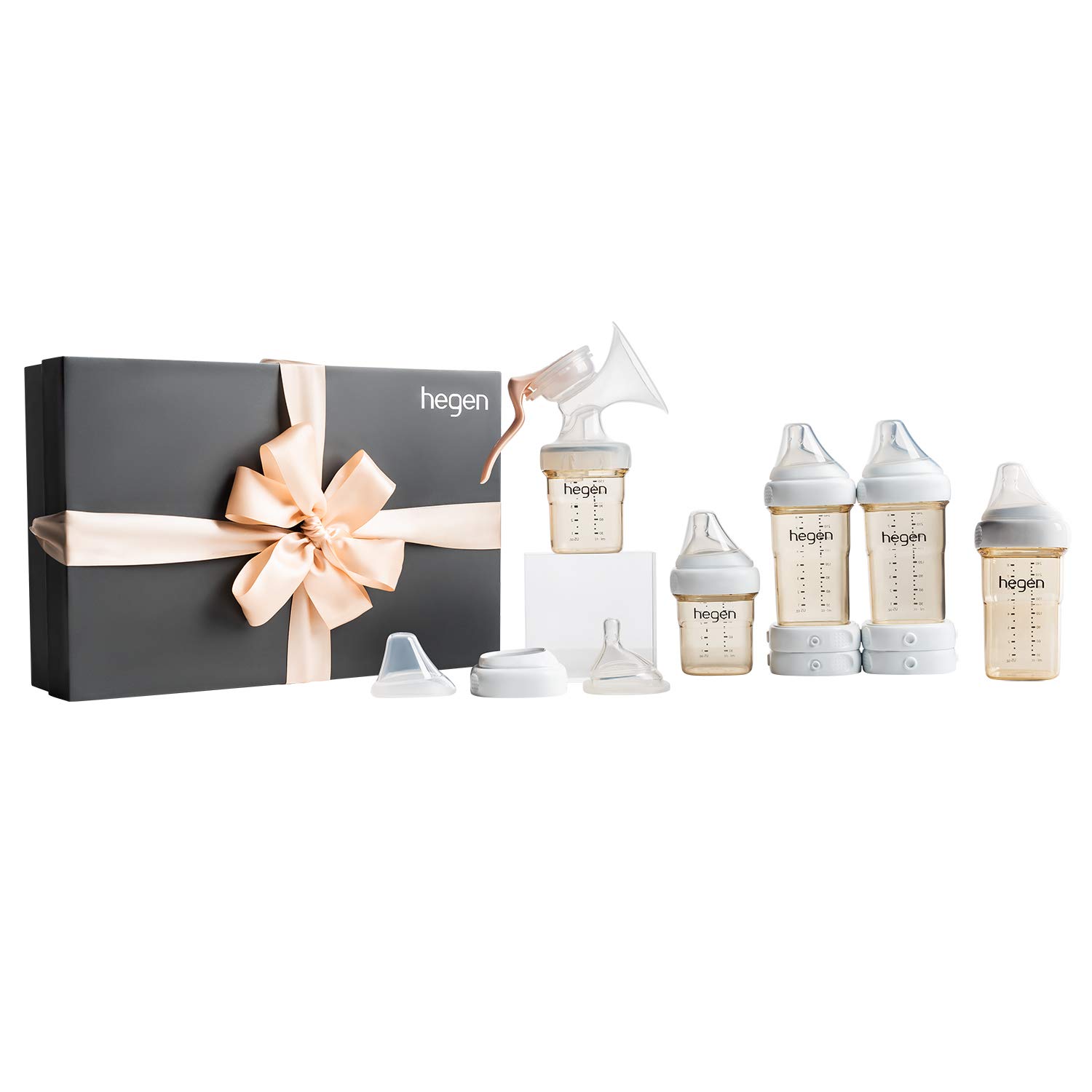 Hegen Baby Bottle Express Store Feed Gift Set with Add On 8oz Baby Bottle for Breastfed Babies