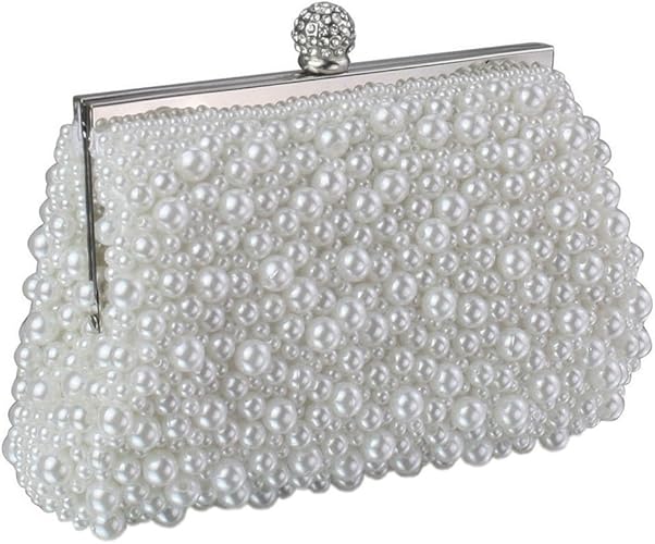 white pearl clutch