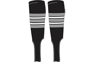 MK Socks Traditional Baseball Stirrups Pattern E-7 Black, Silver, White