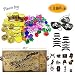 TKOnline 138 piece Pirate Party Supplies and Pirate Favor Toy Bundle( Gold Coins,Pirate Gems, Gemstone Rings,Tattoos, Mustaches, Eye Patches,Maps)