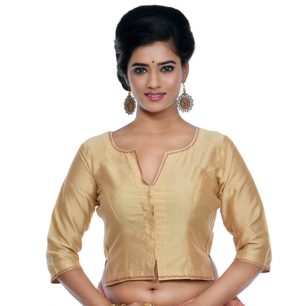 rene beige cotton silk blouse