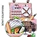 SatisInside Upgrade Insulated Luxury 28Pcs Kit Wicker Picnic Basket Set for 4 People - Red Gingham