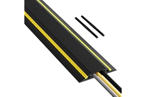 D-Line Floor Cord Cover/Cord Protector - FC83H, Linkable | Protect Cords and Prevent a Trip Hazard | 1.8 Meter (L) - Cable Ca