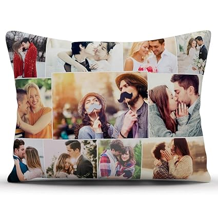 Buy K1gifts Personalized Collage White Satin Photo Pillow Gifts