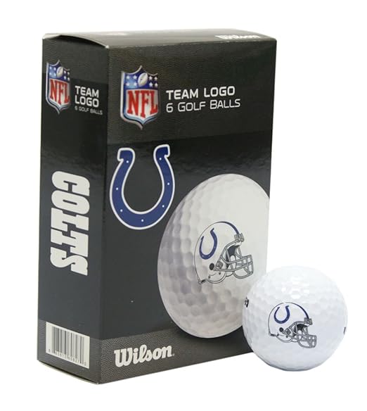 NFL Indianapolis Colts Golf Ball, Pack of 6 Sports Fan