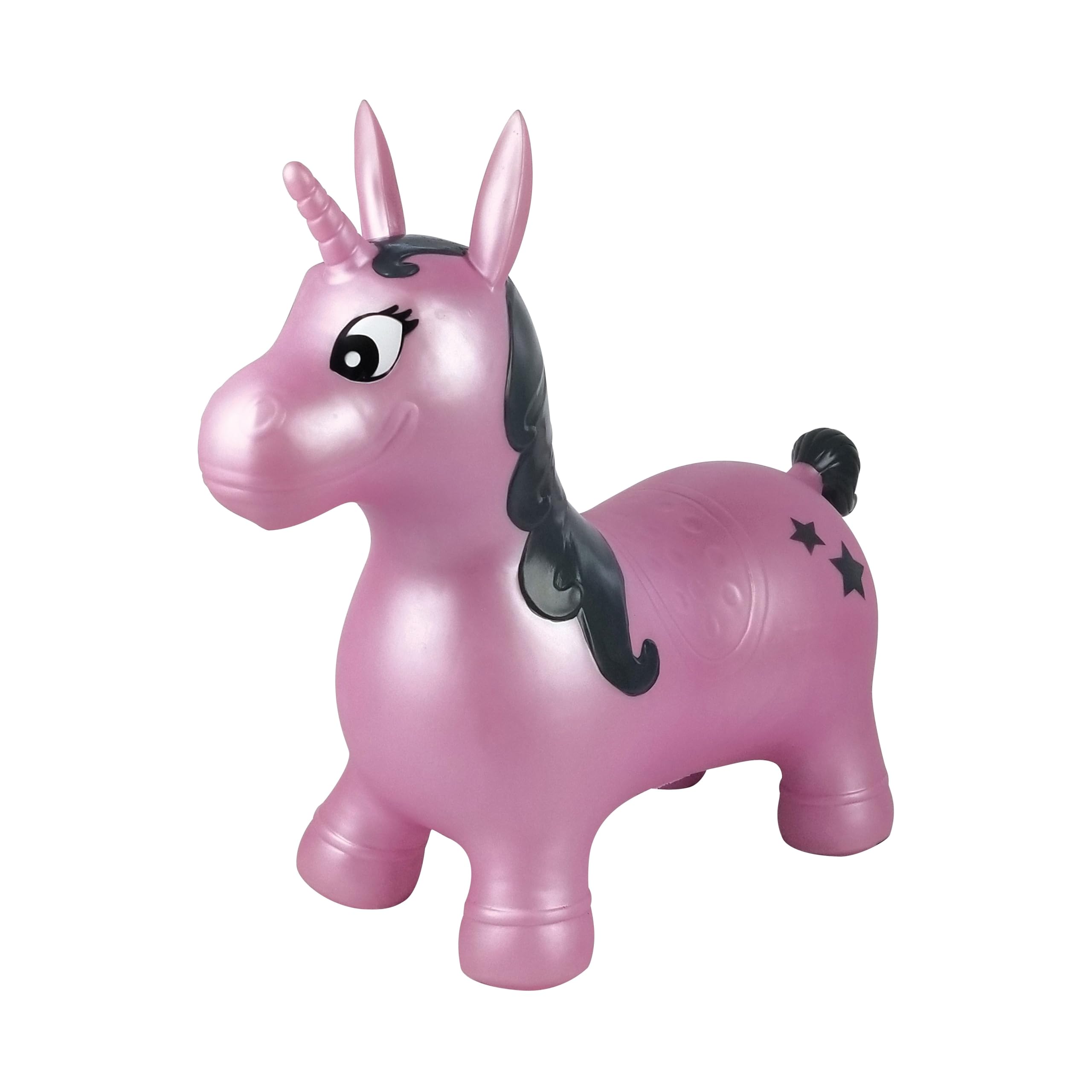 LEXIBOOK, Inflatable Jumping Unicorn, for indoor and outdoor use, balance and motor skills development, Hand pump included, safe and resistant plastic, Pink, BG050UNI — image 1