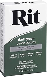 Rit Dye Powder Dark Green Fabric Multicoloured 1 view 1