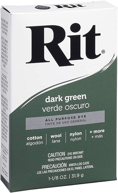 Rit Dye Powder Dark Green Fabric Multicoloured 1