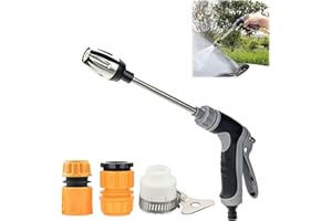 Pressure Washer, Spray Nozzle, Stainless Steel,Easy Installation, Universal 360° Rotating for Three Spray Modes with Foam Pot