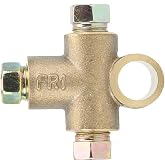 3 Way T-Shape Brake Tee, T-Shape Brake Line Tee Union, Fittings with 3 Male Nuts Short Union M10 Fit for 3/16 In Pipe 10mm
