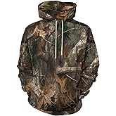 KAFFUL Men's Classic Hunting Camo Pullover Hoodie, Fleece Hooded Sweatshirts