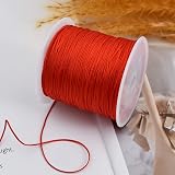 TONIFUL 1mm Red Nylon Cord Satin String 100 Yards Jewelry Macrame Beading view 3