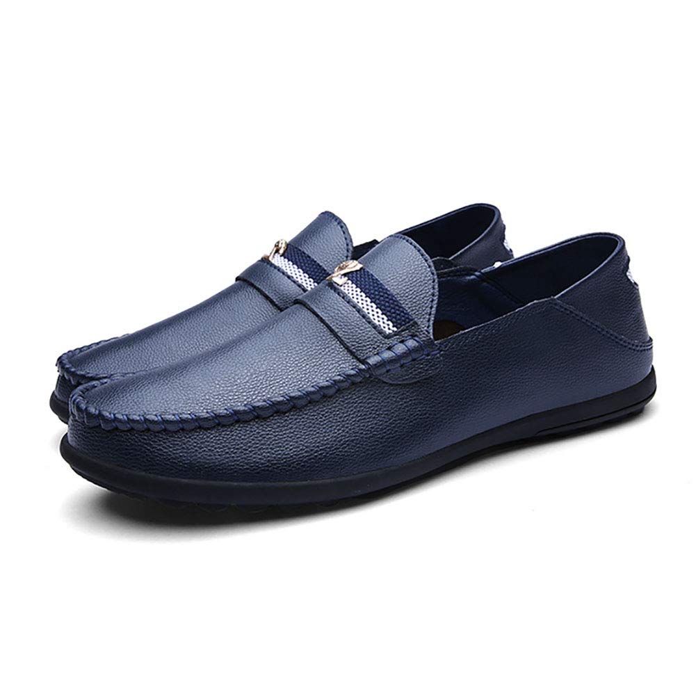 Mens Comfort Loafers Leather Spring//Fall Comfort Loafers /& Slip-Ons Walking Shoes Wearable Black//Blue//White