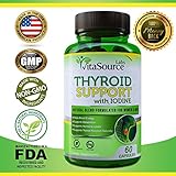 Thyroid Support Supplement with iodine, Energy And Focus Enhancing Supplement - Natural Thyroid Supplement - Supports Weight Loss, Increased Metabolism, Healthy Immune System Capsules