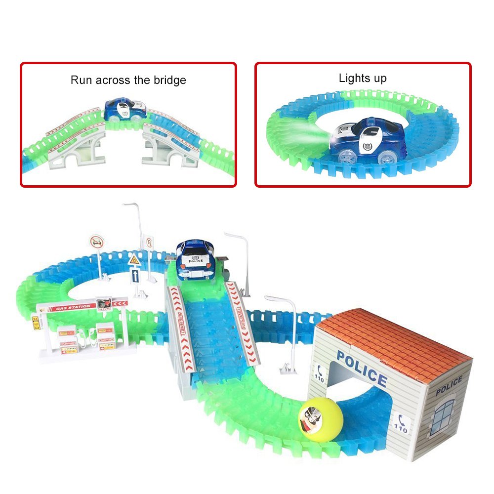 Pista de Coches de Policía Electrico Juguete de Construccion Juegos Educativos para