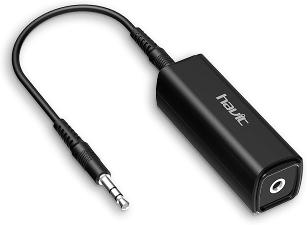 Amazon Havit グランドループアイソレーター ノイズフィルタ 3 5mm対応ホームオーディオ カーステレオシステムで使用可能 Hv X2 カーオーディオケーブル 車 バイク