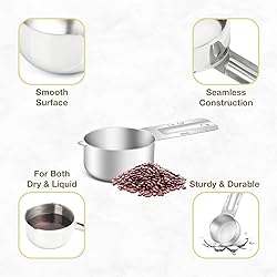 BERYLER 2PCS 1/4Cup (60ml, 2oz) Single Measuring