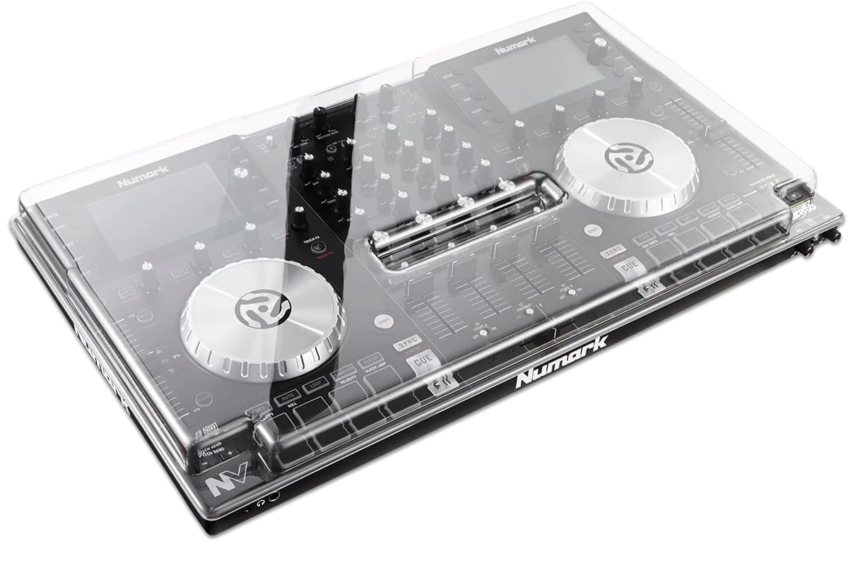 Decksaver Cover for Numark NV & NV2 - Super-Durable Polycarbonate Protective lid in Smoked Clear Colour, Made in The UK - The DJs' Choice for Unbeatable Protection