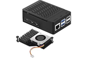 iUniker Case for Raspberry Pi 5, Case for Raspberry Pi Pi 5 Fan ABS Case with Rux Cooler, Heatsink, Simple Removable Top Cover for Raspberry Pi 5 (Rux Cooler, Black)