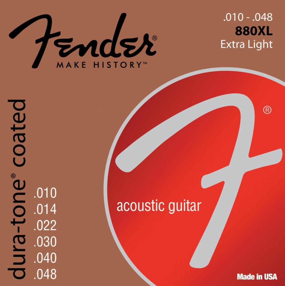 Fender 880XL Dura-Tone Acoustic Guitar Strings 10-48
