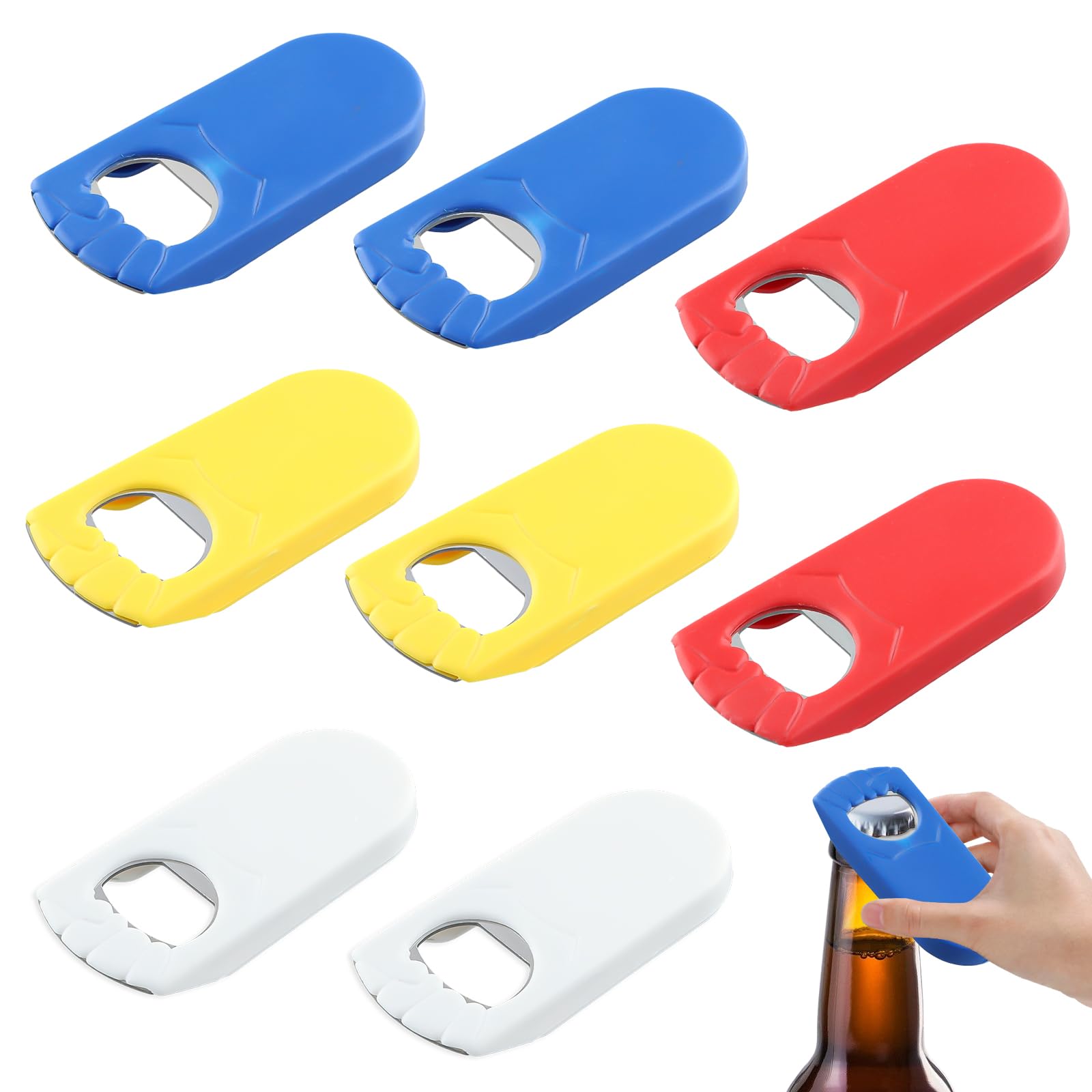 Shengxi Bottle Openers, 8Pcs Fist Bottle Openers Creative Beer Bottle Opener Stainless Steel Beer Opener, 4 Colors Pop Can Opener Soda Bottle Opener for Kitchen Bar Restaurant