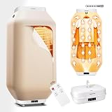 Portable Clothes Dryer - Upgrade Foldable Mini Clothes Dryer Machine with Adjustable Clamp Hanger, Hanging & Standing Design, Remote Control, Small Travel Dryer for Apartments, RV