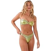 Nasty Gal Metallic Ombre Twist Bandeau Bikini Set