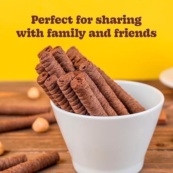 BAUDUCCO WAFER ROLLS, CHOCOLATE HAZELNUT, 14.1 OZ (PACK OF 1) – CRISPY CREAM-FILLED COOKIES – GOURMET ROLLED WAFER STICKS – PREMIUM DESSERT TREAT – PERFECT FOR COFFEE, PARTIES & GIFT BASKETS – FAMILY SHARING SNACK