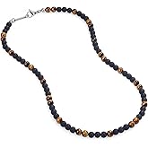 GAVU Matte Onyx Crystal Beaded Necklace for Men 20"/22"/24"/26"