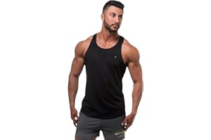 Jed North Men's Quick Dry Microfiber Bodybuilding Stringer Tank Top Weight-Training Y-Back Racerback