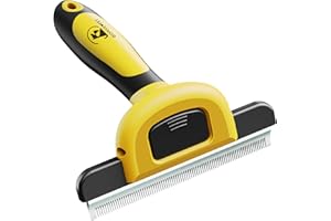 Bonve Pet Grooming Brush, Upgrade Pet Deshedding Tool for Dogs & Cats Effectively Reduces Shedding by Up to 95% for Short Medium and Long Pet Hair