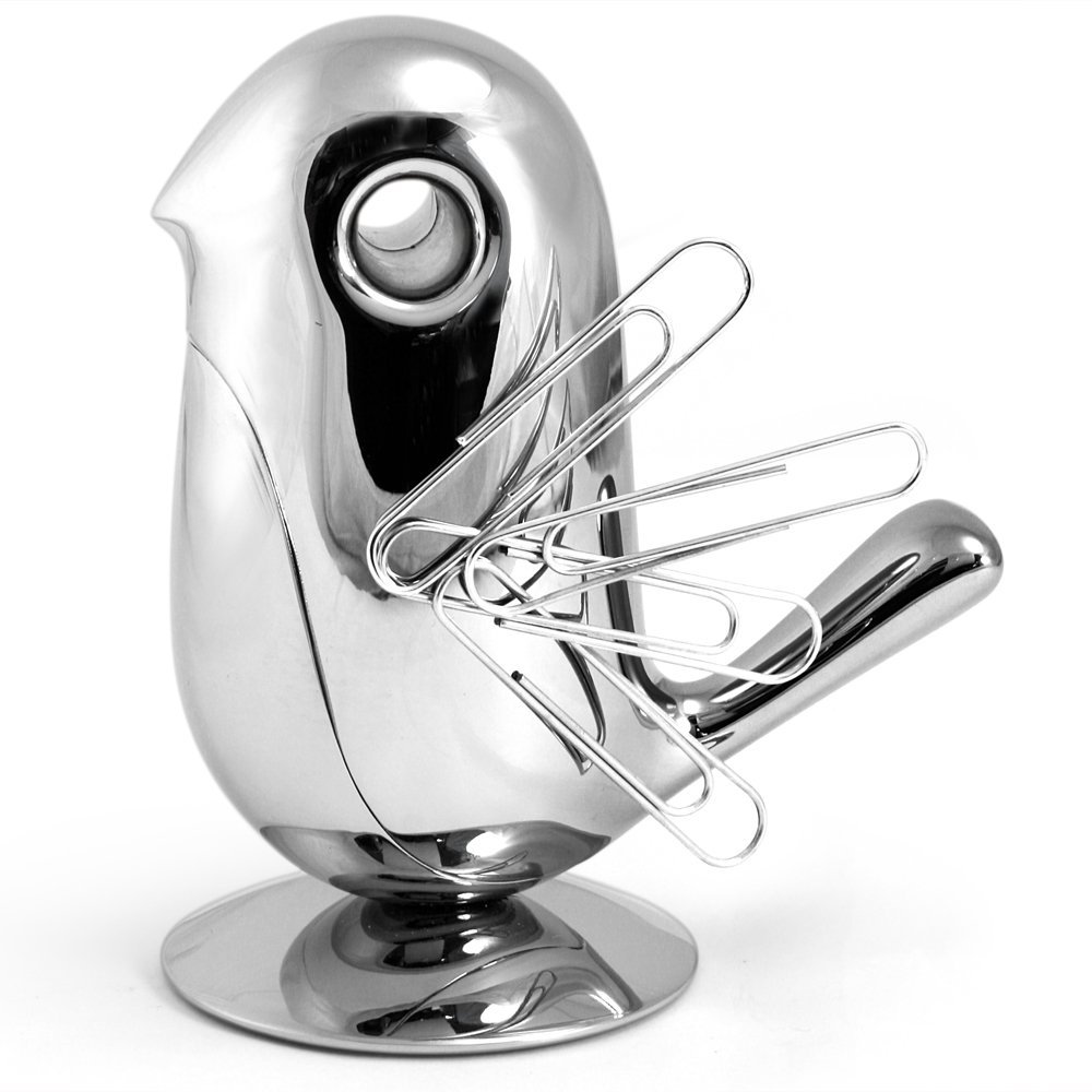 Alessi Chip Chrome-Plated Magnetic Paper Clip Holder