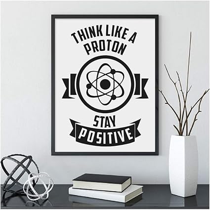 Physique Chimie Motivation Citation Imprimer Pensez Comme Un Art Proton Pour Geeks Affiche Toile Peinture Bureau Galerie Mur Decor 60x80 Cm Pas De Cadre Amazon Fr Cuisine Maison