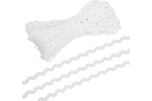 PATIKIL RIC Rac Trim 5mm 28 Yard, Wave Bending Fringe Trim Ribbon Rick Rack Lace Trim Ribbon for Sewing Crafts Clothes Gift W