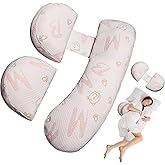 Oskeray Pregnancy Maternity Pillow for Sleeping, Support for HIPS, Backs, Legs, with Detachable and Adjustable Cover