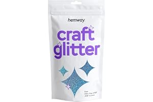Hemway Craft Glitter 100g / 3.5oz Glitter Flakes for Arts Crafts Tumblers Resin Epoxy Scrapbook Glass Schools Paper Halloween Decorations - Ultrafine (1/128" 0.008" 0.2mm) - Ocean Blue Holographic