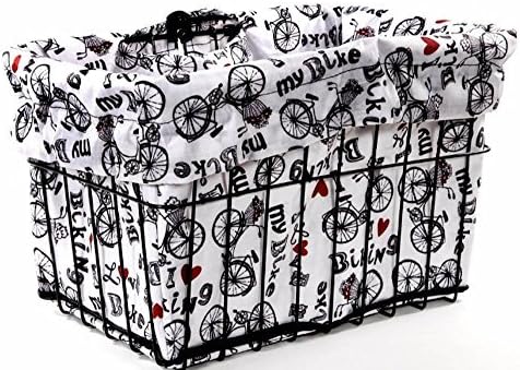 Cruiser Candy Reversible Bike Basket Liner (I Love My Bike)