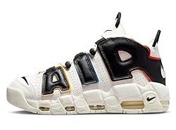 Air More Uptempo 96 in Sail, Black, Team Orange by