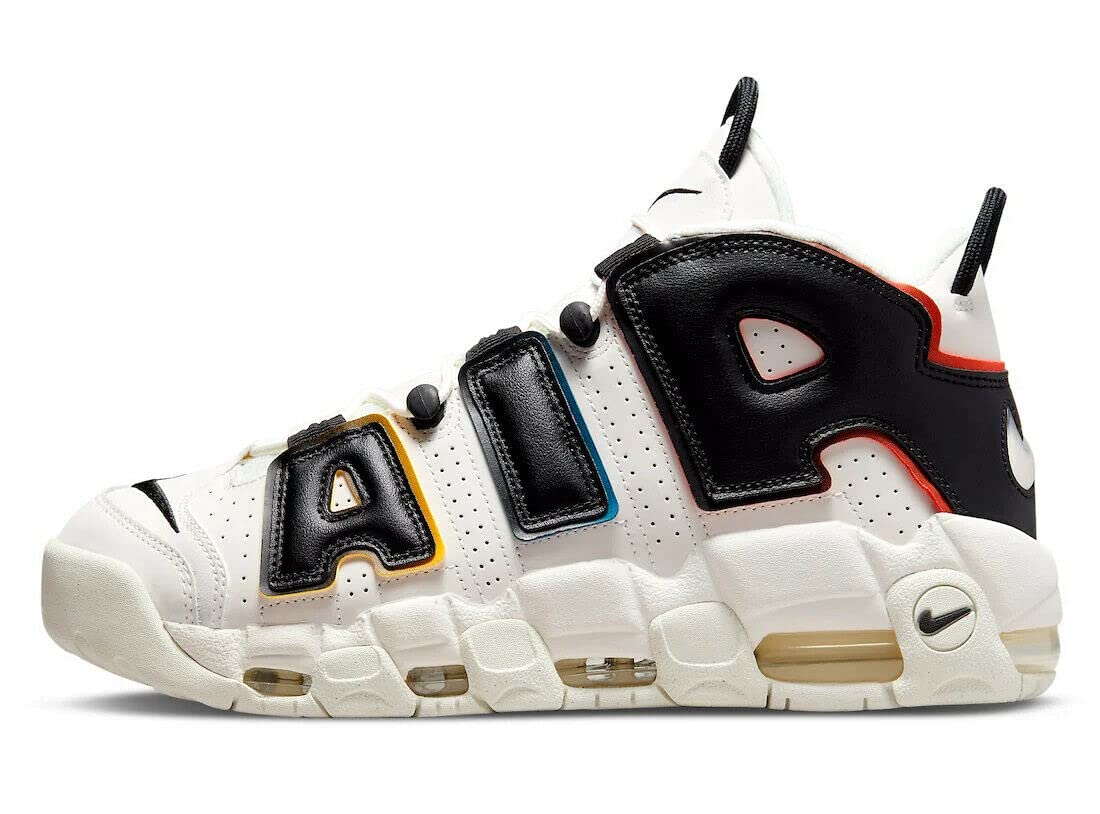 Air More Uptempo 96 in Sail, Black, Team Orange by