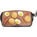 BELLA Electric Ceramic Titanium Griddle, Make 10 Eggs At Once, Healthy-Eco Non-stick Coating, Hassle-Free Clean Up, Large Sub